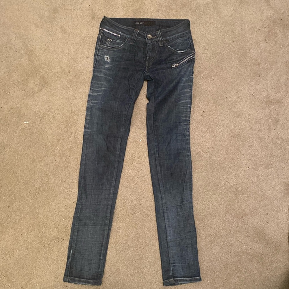 Miss Sixty dark denim zip skinny jeans